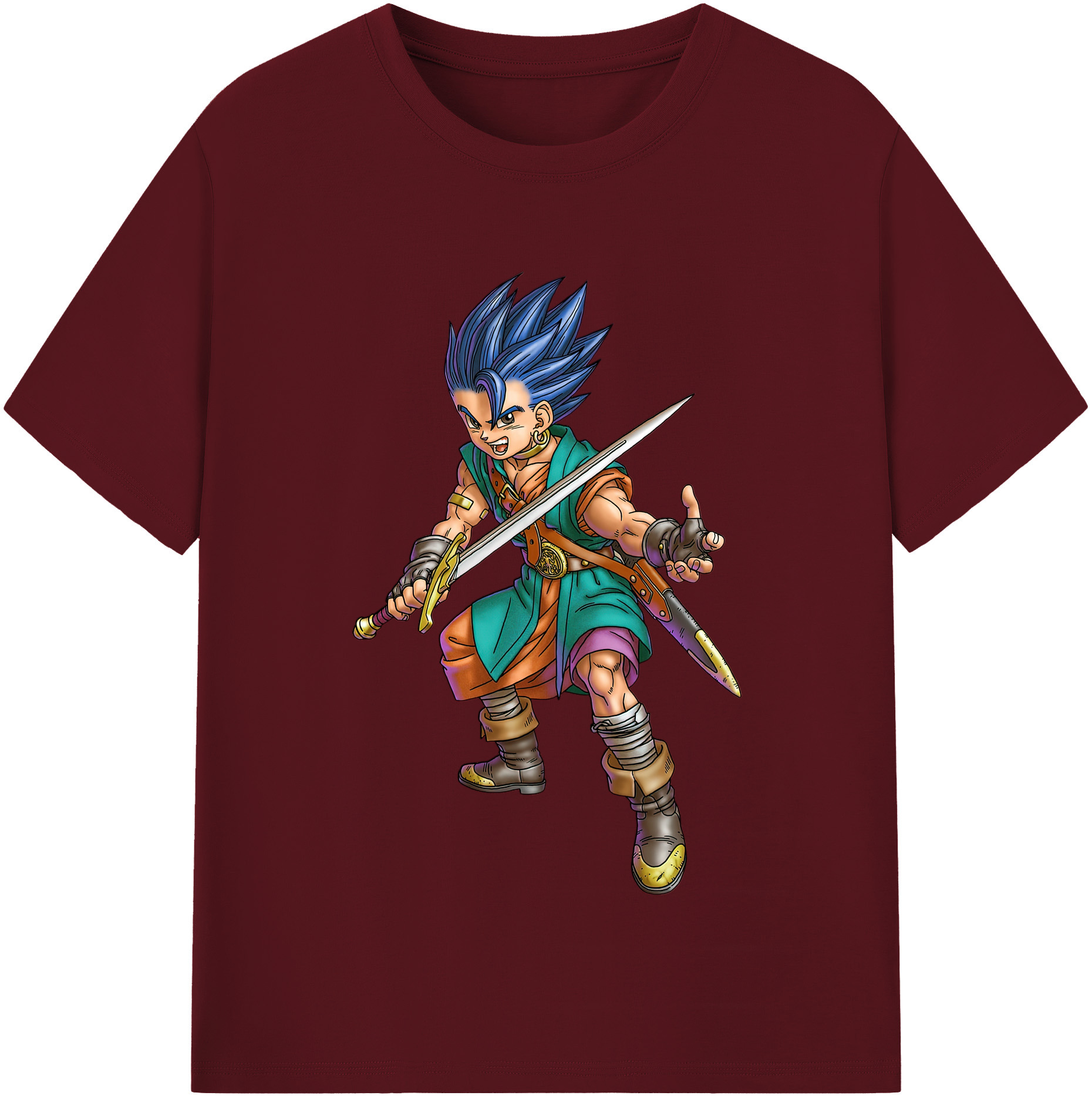（画像用） ドラゴンクエスト Doragon Kuesuto Dragon Quest 綿100％半袖Tシャツ（フロントプリント）